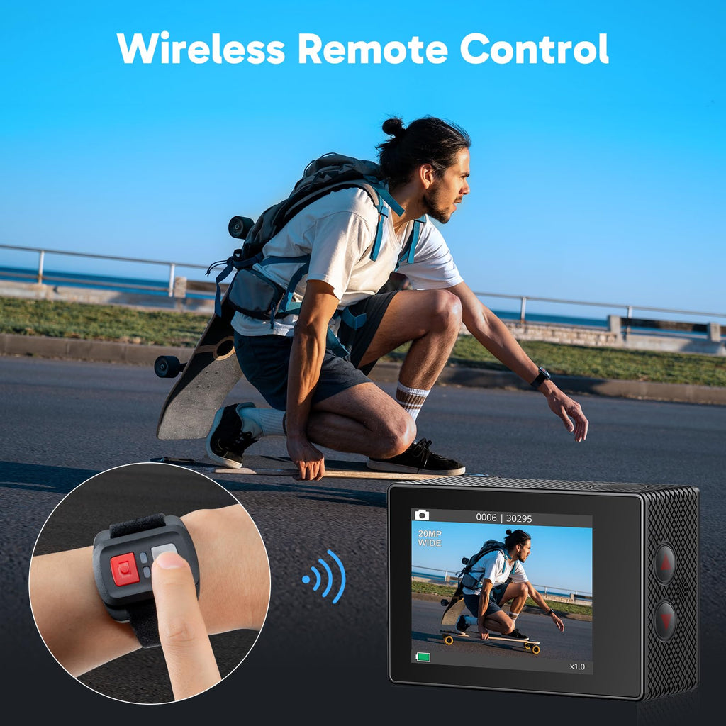 Xalnoreth EK7000 4K30FPS 20MP WiFi Action Camera