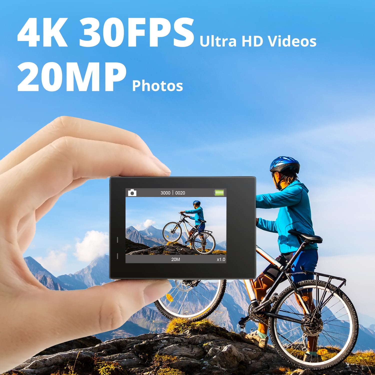 Xalnoreth Brave 4 4K30fps 20MP WiFi Action Camera
