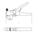 Technical line drawing of the Beta Tools 1148B automatic wire stripper, showing dimensions labeled L and A for precise specification reference. Get it at Wrenchers.com