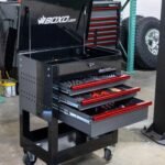 Boxo Pro Series flip top service cart tool box loaded with metric and SAE tools - Wrenchers