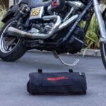 Lightweight, portable motorcycle tool kit displayed for roadside maintenance.