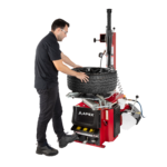 APEX AT26 tire changer and AB28 digital wheel balancer in performance-focused setup