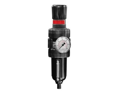 Balcrank air line filter regulator and lubricator with integrated pressure gauge and adjustment knob – Get it at Wrenchers.com today