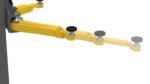 Close-up of BendPak 10AP telescoping lift arms (SKU 5175304) showing adjustable pads and multi-stage reach, allowing safe lifting of compact cars through full-size trucks