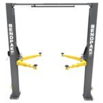 Front view of the BendPak 10AP medium duty two post car lift rated at 10000 lb capacity for daily service bay performance. 5175304