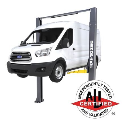 The BendPak 10APX-181 extended height 2 post lift offers high rise service capability with a 10,000 lb lifting capacity and ALI certification for professional shop safety and compliance. SKU 5175307