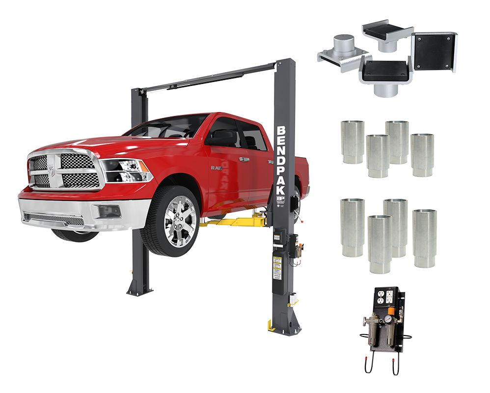 10APX Pro Series Package BendPak-10APX-Pro-Series-2-Post-Lift-And-Acessories-Adapters-Frame-Cradle-Pads-5175648-Wrenchers