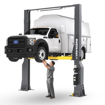 BendPak 20AP-192 super duty 2-post lift raising service truck, 20,000 lb capacity, SKU 5175615.