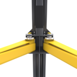 BendPak 20AP automatic arm restraint on super duty 2-post lift, heavy truck ready, SKU 5175614.