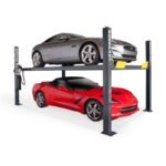HD-9STX 5175862 four-post lift handles 9000 lbs with narrow width design for serious storage builds.