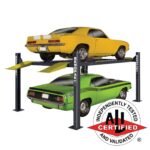 BendPak HD-9XL 9,000 lb four post lift with extended length. ALI certified car storage power. SKU 5175859.