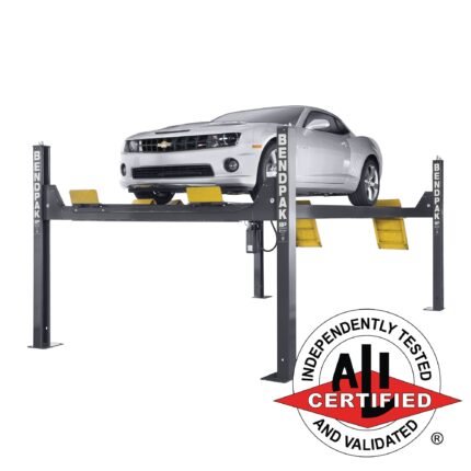 BendPak HDS-14 heavy-duty four post lift with 14,000 lb capacity. ALI certified strength. SKU 5175170.