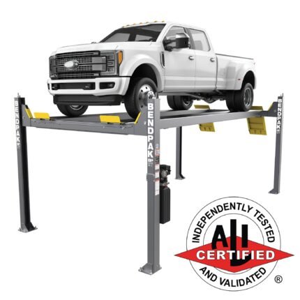 ALI Certified BendPak HDS-14XT extended high-rise lift, 14,000-lb capacity, ALI certified power for pro shops. SKU 5175823.