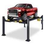 BendPak HDSO-14P open front four post lift, 14,000 lb capacity. ALI certified performance for trucks. SKU 5175152.