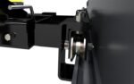 Low-profile BendPak RJ45LP bridge jack with air-hydraulic power unit and foot pedal control for safe, adjustable wheel service.