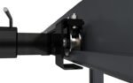 Compact RJ45LP bridge jack featuring rubber contact pads and stackable adapters for precise lifting on HD-9 four-post car lifts.