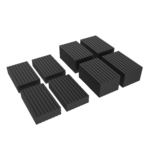 BendPak 5210232 rubber blocks in small and medium sizes. Durable lift pads for frame-engaging scissor lifts.