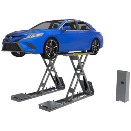 BendPak SP-7XEF 7,000-lb. flush-mount scissor lift with open-center design for professional garages