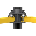 Close up look at the BendPak 10APX 181 lift arm design highlighting durable construction, smooth articulation, and reliable vehicle contact points for safe lifting. SKU 5175307