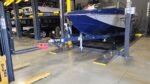 HD-75BXT 7,500-lb. capacity four-post boat storage lift , ideal for trailers, boats, and light-duty vehicles.