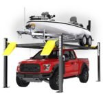 HD-75BXT boat lift shown in right turn view with truck below. SKU 5175251.