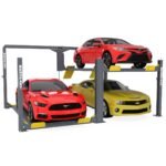 The BendPak PL-12000DP four-post lift (SKU 5175547) transforms limited floor space into vertical vehicle storage, allowing you to stack cars safely while maintaining drive-on convenience and daily usability.