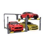 The BendPak PL-12000DPS vertical parking lift (SKU 5175552) increases garage efficiency by converting unused overhead space into secure vehicle storage with smooth drive-on operation and heavy-duty construction.