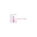 Technical illustration showing the side-view diagram of a T-handle hex key engaging a recessed bolt. Get it at Wrenchers.com.