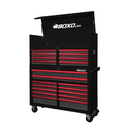 Pro Series top and bottom tool box combo with 20 soft-close drawers