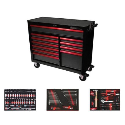Pro Series 45-inch loaded tool box with 222-piece master tool set
