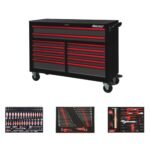 53-inch Pro Series loaded rolling tool box with 222-piece master tool set