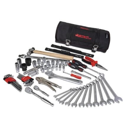 BoxoUSA 69-piece UTV tool roll with metric sockets and wrenches