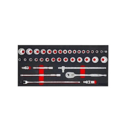 238-piece professional hand tool set organized in 5-drawer portable toolbox