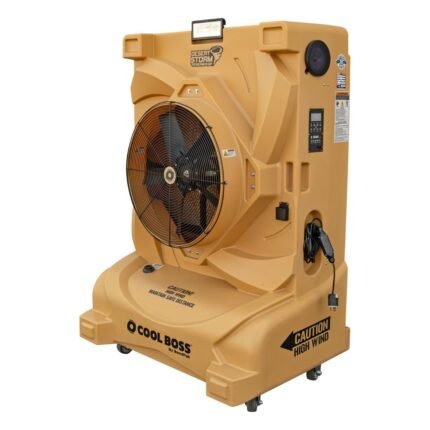 cb-28HV - portable-space-saving-shop-fan-evaporative-cooler - indoor-outdoor-movable - Cool Boss - Desert Storm