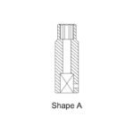 Technical line drawing labeled “Shape A” showing a cross-sectional diagram of a Chicago Pneumatic S412x13FD impact socket, detailing internal geometry and drive design. Get it at Wrenchers.com