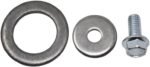 Included hardware for Coats tire changer duckhead including washers and mounting bolt
