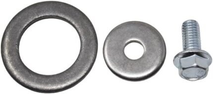 Included hardware for Coats tire changer duckhead including washers and mounting bolt