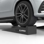 APEX garage ramp kit features an integrated tire stop