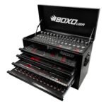 BoxoUSA 5-drawer toolbox loaded with 238-piece metric and SAE tool kit