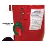Image showing the FC-25GC’s integrated ground wire and clamp used to safely dissipate static electricity during fuel transfer operations