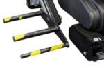 Pneumatic wheel lift on the Hofmann Monty 1675-SS reducing physical strain when loading heavy wheel and tire assemblies