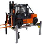 Purpose-built HDS40FL forklift four-post lift designed for serious industrial repair. Stable lifting platform, shop-ready strength.