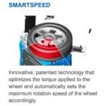 SmartSpeed technology on the Hofmann Monty 1675-SS automatically adjusting wheel rotation speed based on applied torque