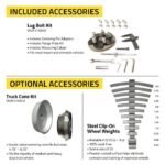 Ranger LS45DS includes lug bolt kit and optional truck cone kit with wheel weights.