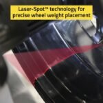 Laser-Spot technology on the Ranger LS45DS helps place wheel weights with pinpoint accuracy.