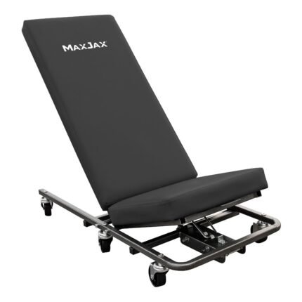 MaxJax Reclining Creeper Seat - 51600119: Work on your car in comfort! Adjustable backrest, perfect for mechanics & DIYers.