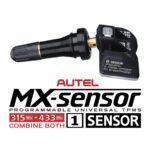 Autel MX-Sensor programmable TPMS sensor displaying dual 315 MHz and 433 MHz compatibility with MX-Sensor branding – Get it at Wrenchers.com today