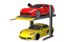 Right-side view of the BendPak PL-6000DC showing how this compact parking lift doubles vehicle capacity without expanding your garage footprint. SKU 5175427