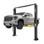 APEX AL10C professional grade two post car lift with 10000 lb capacity for modern automotive shops. Built for daily service work and available at