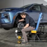 Perform brake jobs and wheel service comfortably with the QuickJack 8000TL portable lift. Open-center access makes suspension and undercar repairs easy.